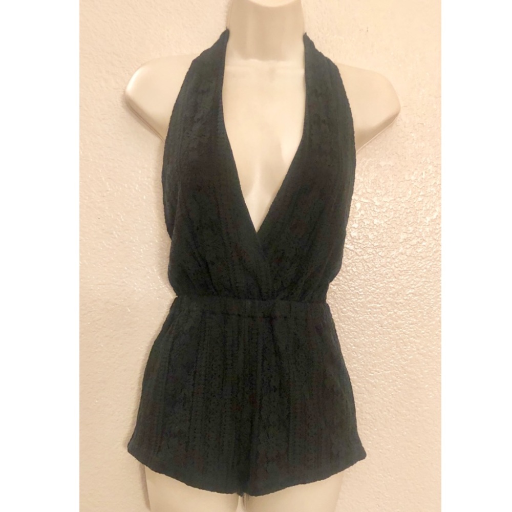 Like new black halter Cotton Candy Romper. Sz S